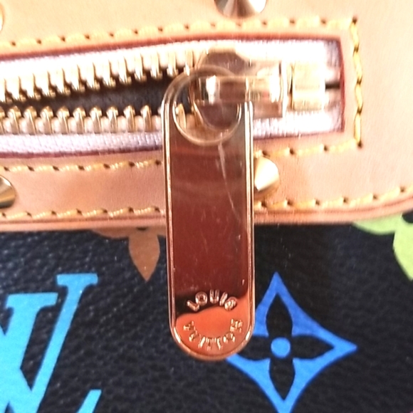 LOUIS VUITTON Takashi Murakami Boulogne Multi Black Shoulder Rare HTF Zip Purse - Picture 8 of 13